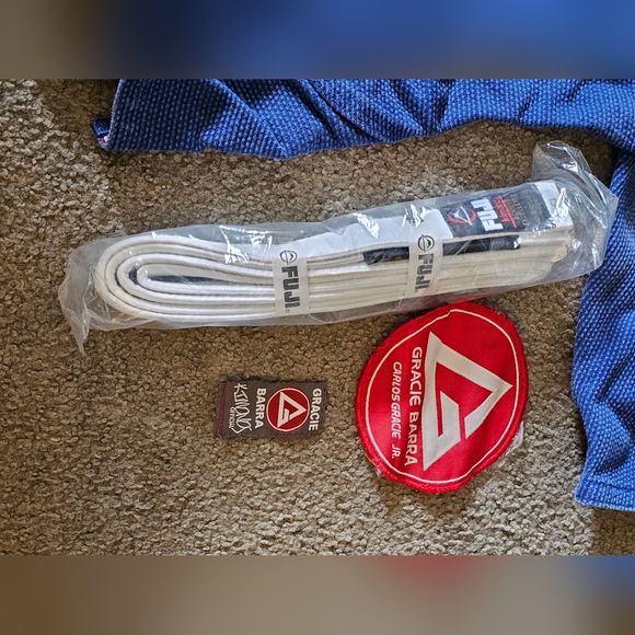 Gracie Barra Youth Y2 Brazilian Jujitsu Jacket Gi Blazer with Belt and Patches - Picture 6 of 12